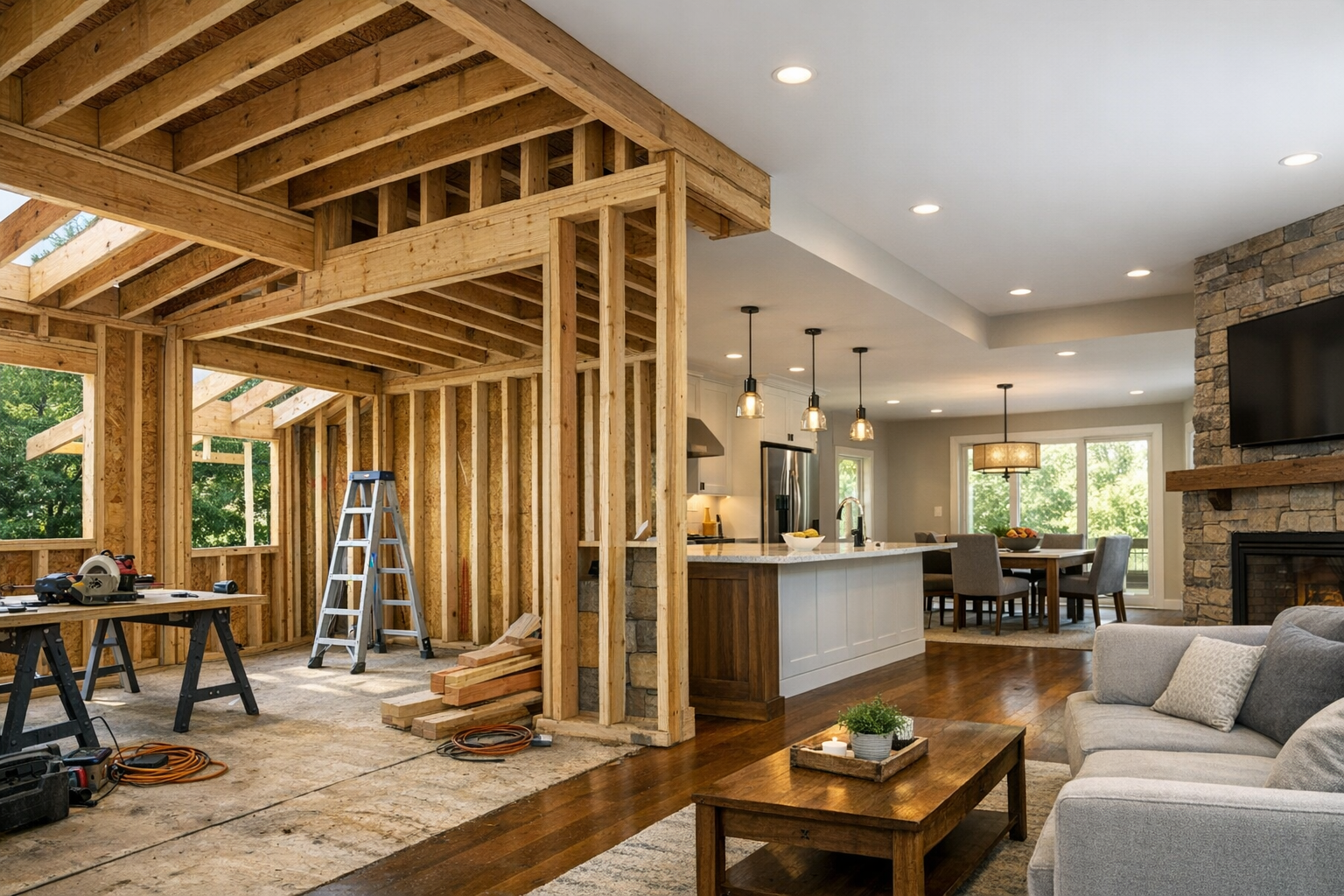 Home renovation and extension work in progress