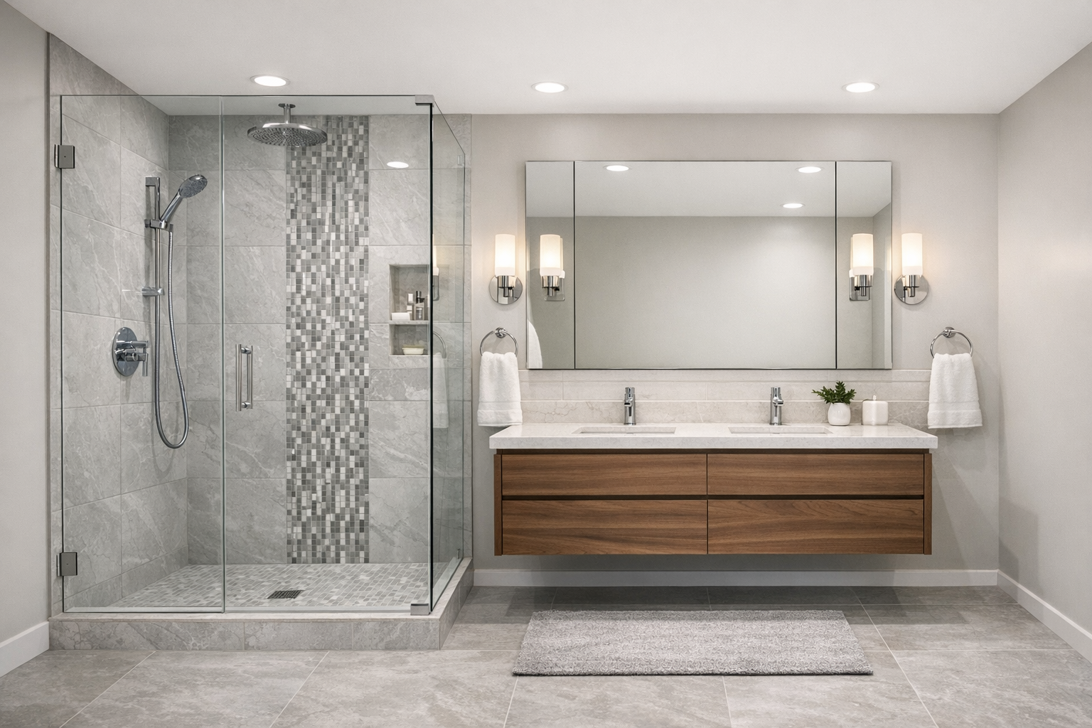 Modern bathroom remodel